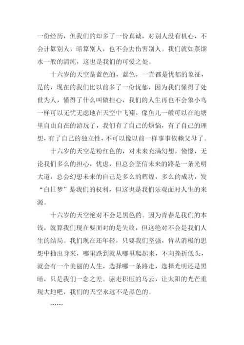 十六岁的天空作文.docx