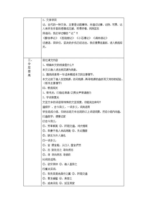 部编版八年级下册语文复习教案