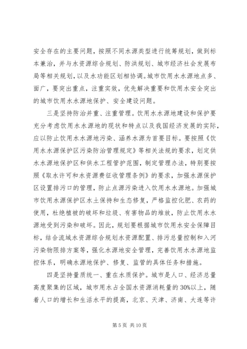 水源地安全规划审查发言.docx