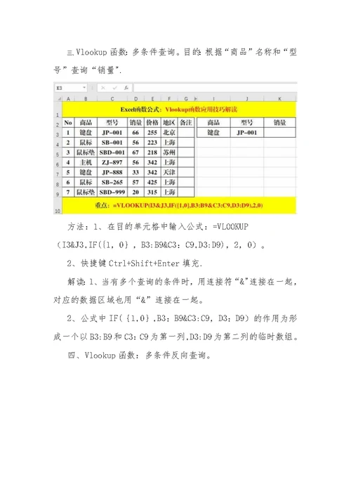 Vlookup函数的7个经典应用技巧