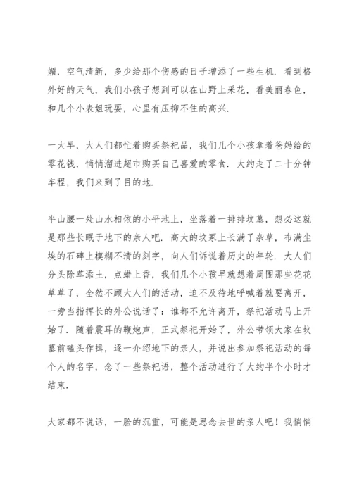 清明节活动演讲稿范文5篇.docx