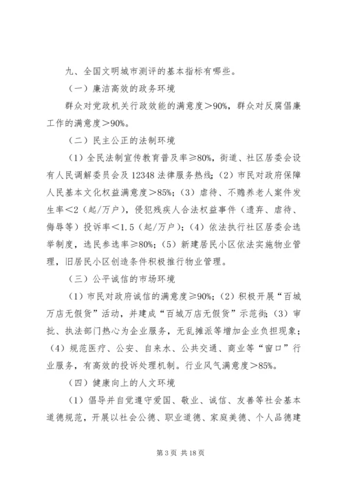 创建全国文明城市基本知识 (4).docx