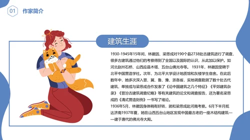 林徽因介绍通用PPT模板