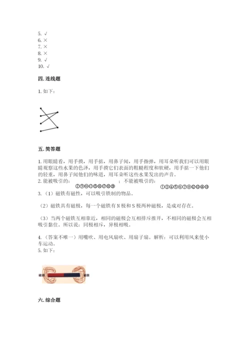 教科版小学科学二年级下册期末测试卷含完整答案（夺冠系列）.docx