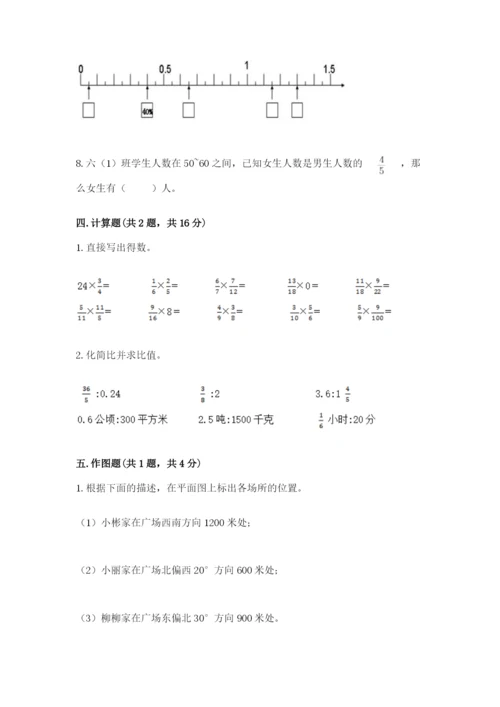 人教版六年级上册数学期末测试卷附完整答案【精品】.docx