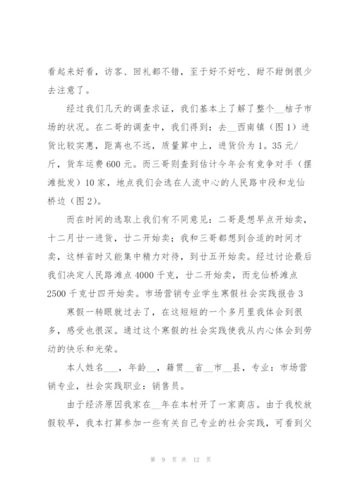 市场营销专业学生寒假社会实践报告.docx