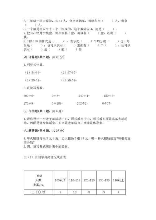 人教版三年级下册数学期中测试卷【历年真题】.docx