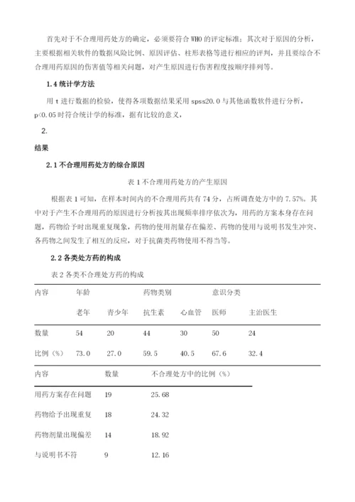 基层医院住院药房不合理用药处方研究.docx