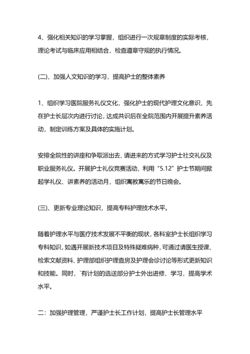 护士长工作计划书.docx