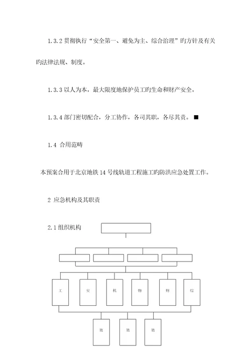 综合施工专项项目防洪应急全新预案