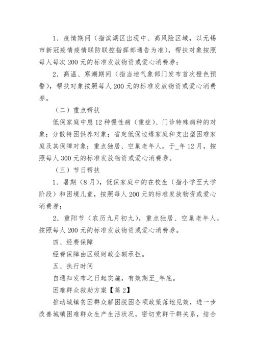 困难群众救助方案范文（精选7篇）.docx