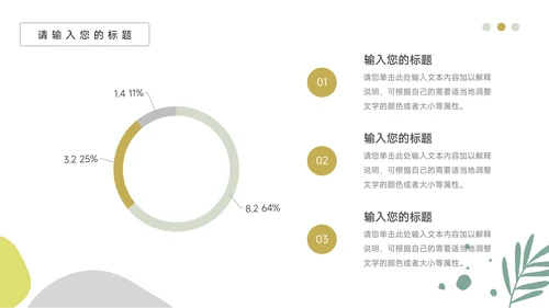 绿色植系文艺风简约学习汇报PPT模板