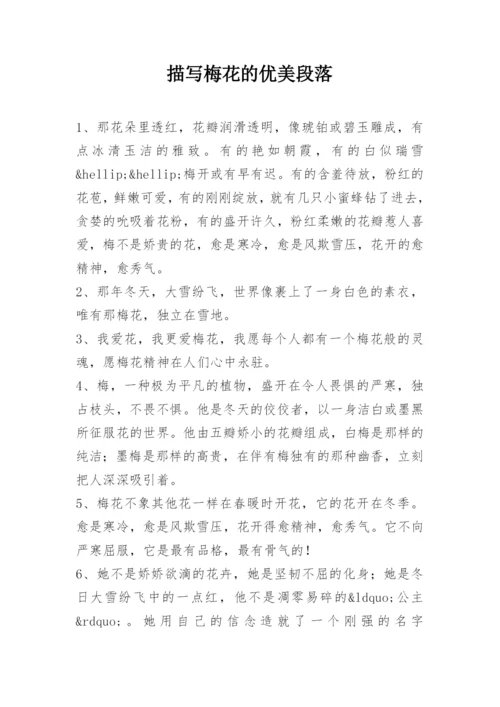 描写梅花的优美段落.docx