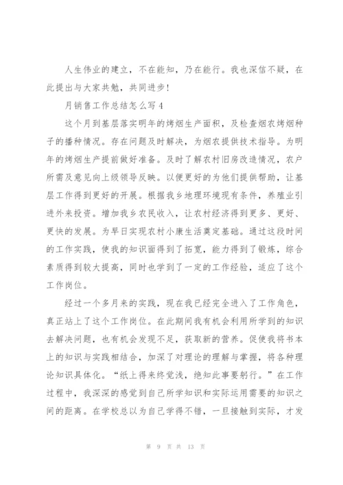 月销售工作总结怎么写5篇.docx