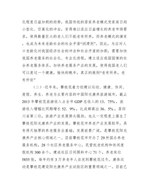 攀枝花阳光康养论文 康养产业发展现状及对策.docx