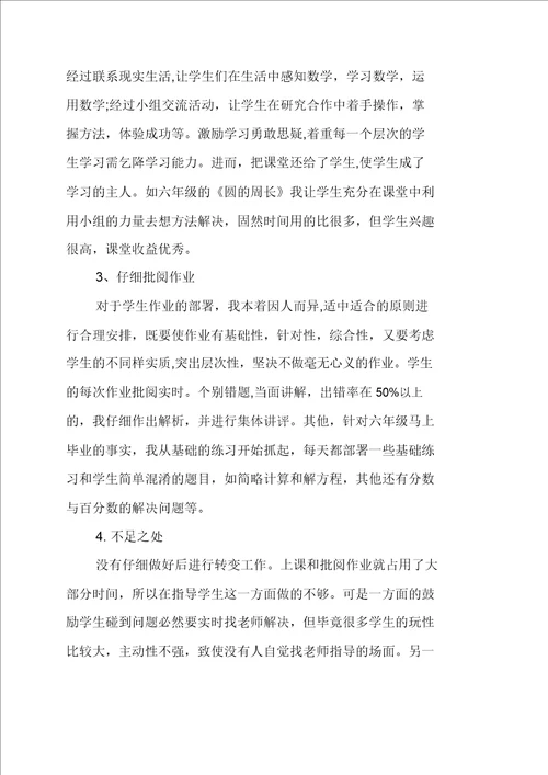 老师个人教学年度工作总结报告