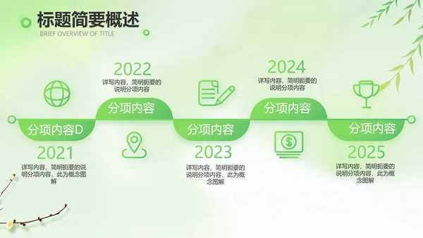 绿色清新春天来了春季旅游相册PPT