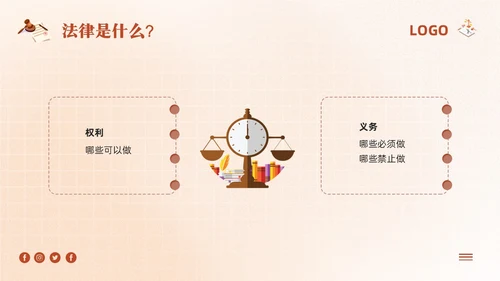 棕色卡通民法典进校园主题宣讲PPT模板宣传PPT动态PP