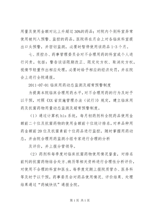 药品动态监测和超常预警制度.docx