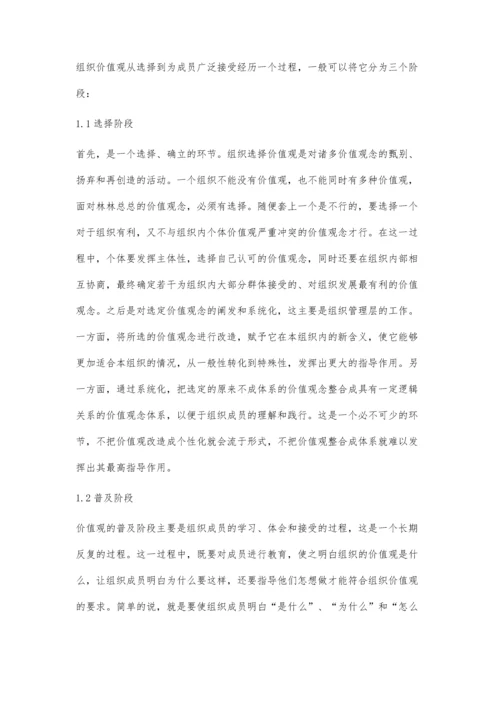 组织价值观的形成与培育.docx