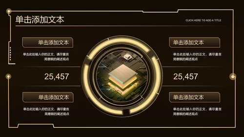 黄色渐变科技风总结汇报通用PPT演示模板