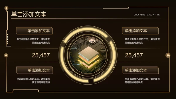 黄色渐变科技风总结汇报通用PPT演示模板