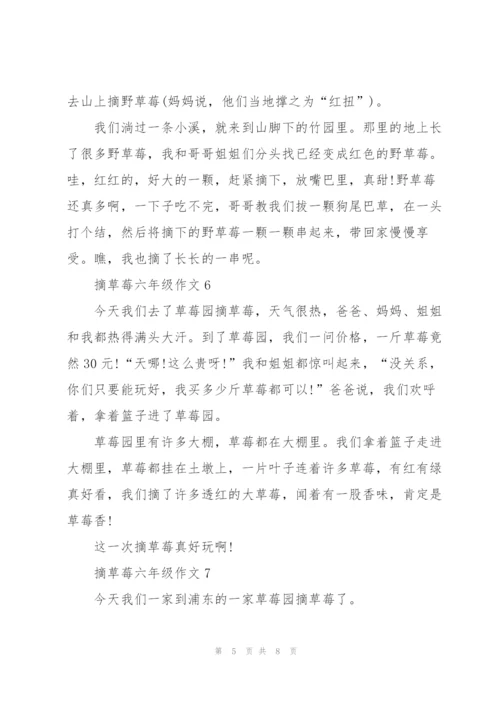 摘草莓六年级作文10篇.docx
