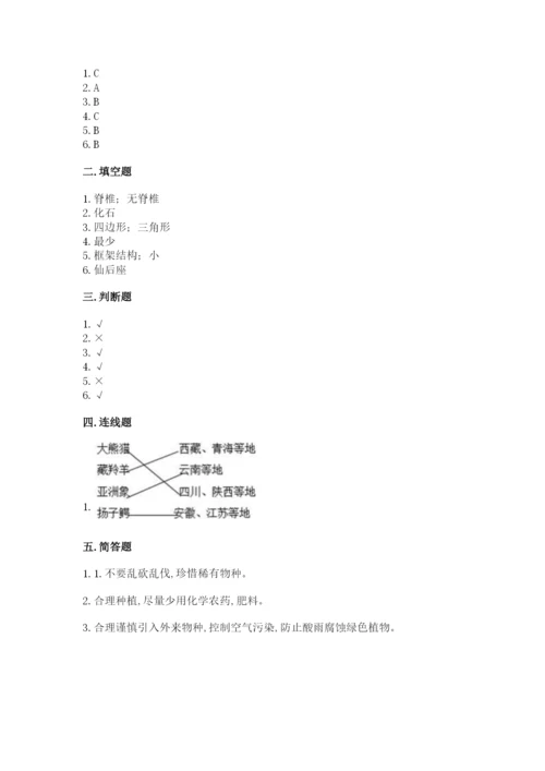 教科版科学六年级下册期末测试卷（夺冠系列）.docx