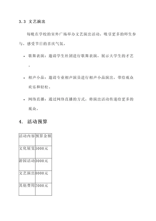 过年大学校园活动创意方案