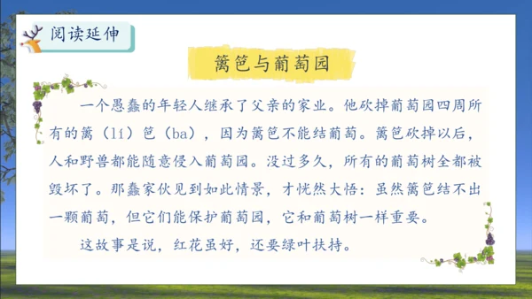 【核心素养】部编版语文三年级下册-7. 鹿角和鹿腿 第2课时（课件）