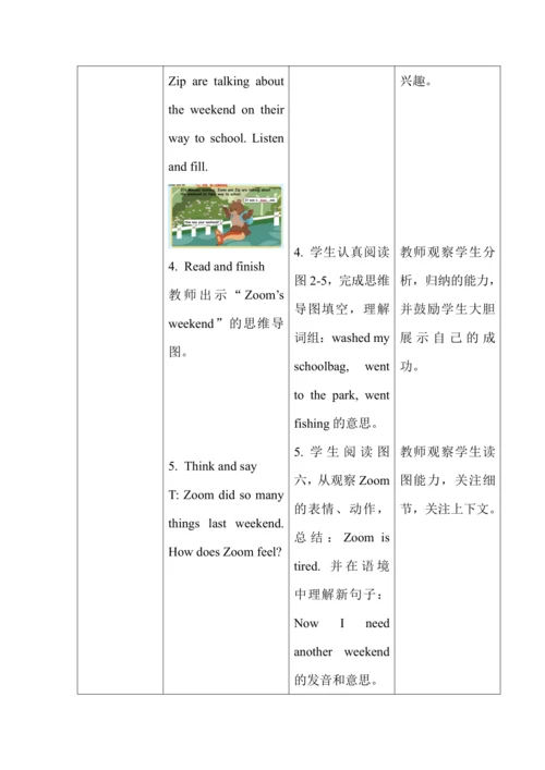 Unit 2 Last weekend 单元整体教学设计（4个课时）
