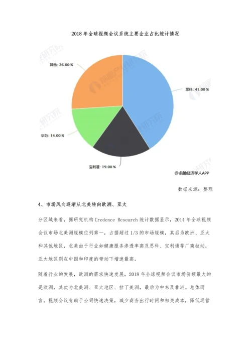 全球视频会议行业市场现状及发展前景分析-新设备+云服务将推动行业持续发展.docx