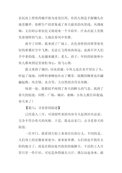 寻觅春的踪迹500字作文.docx