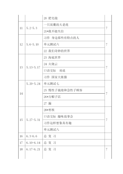 部编版三年级语文下册教学工作计划及进度表(2篇).docx