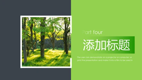 绿色生态森林湿地环境保护植树造林PPT模板