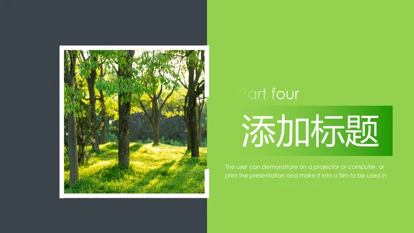绿色生态森林湿地环境保护植树造林PPT模板