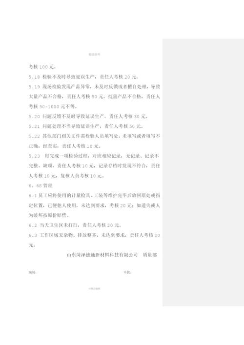 质量部责任奖罚制度实施细则.docx