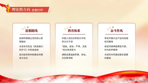 红色党政中国风建党节PPT模板