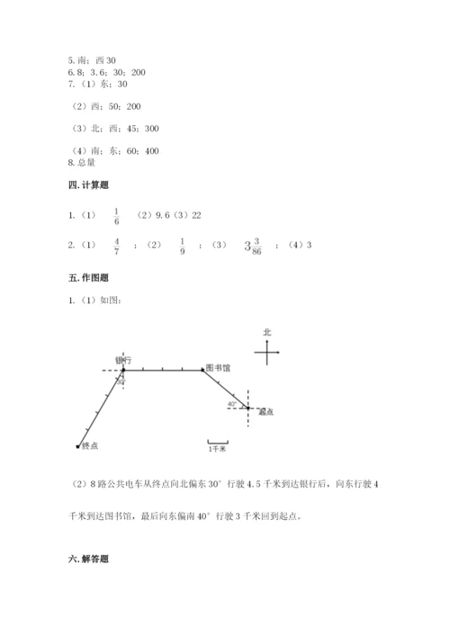 小学六年级上册数学期末测试卷及完整答案1套.docx