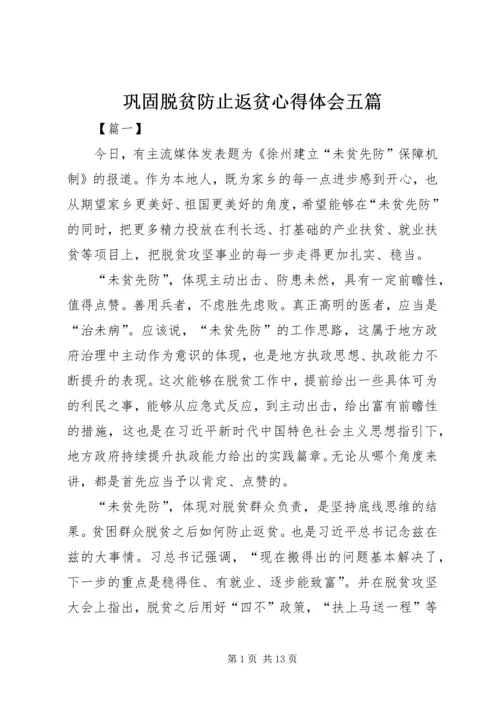 巩固脱贫防止返贫心得体会五篇.docx