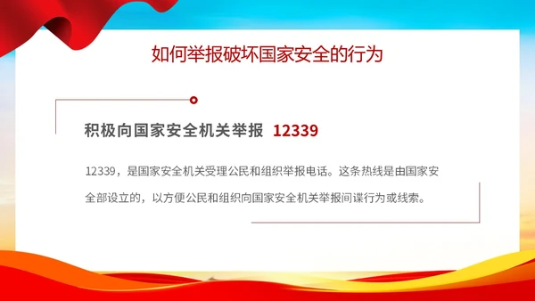 时尚大气简约国家安全教育日国家安全你我有责主题PPT模板