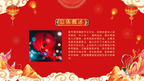 兔年春节恭贺新春过年习俗知识通用PPT模板