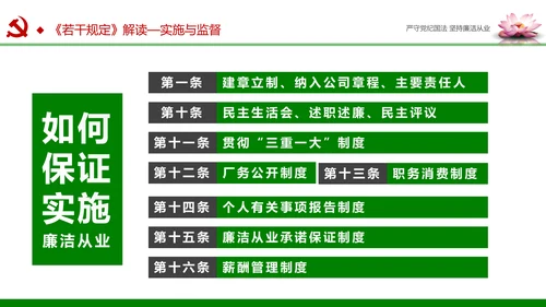 廉洁从业从政从严治党教育PPT课件模板