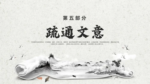 灰色创意卷轴邹忌讽齐王纳谏课件