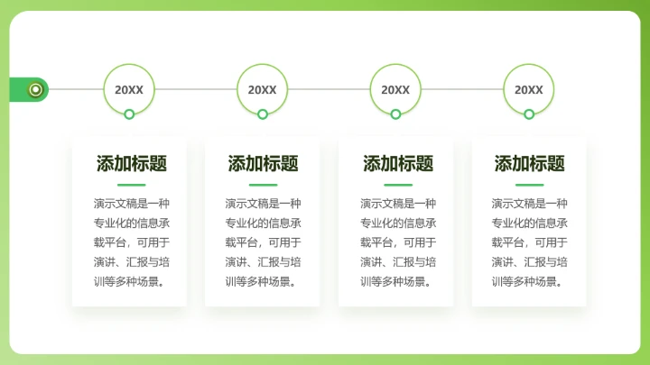 绿色大气工作总结汇报PPT模板