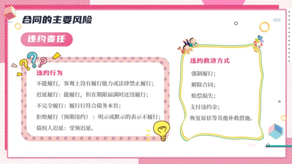 公司合同管理培训粉色通用PPT课件模板
