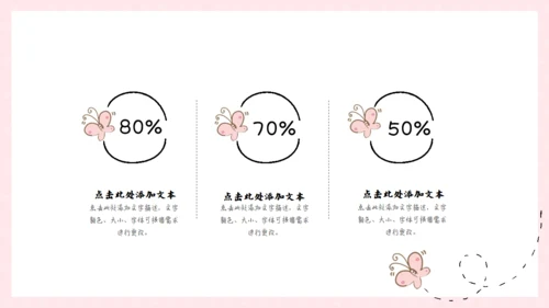手绘卡通线条蝴蝶通用PPT模板