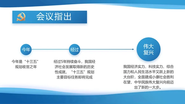 蓝色大气党建党支部年终工作总结PPT