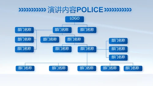 蓝色大气公安警察简介动态PPT