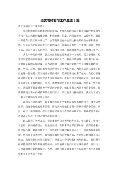 语文老师实习工作总结5篇.docx